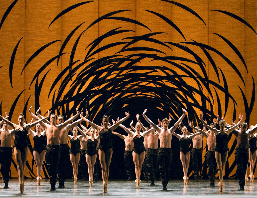 Pacific Northwest Ballet in Crystal Pite's Emergence-Photo by Angela Sterling